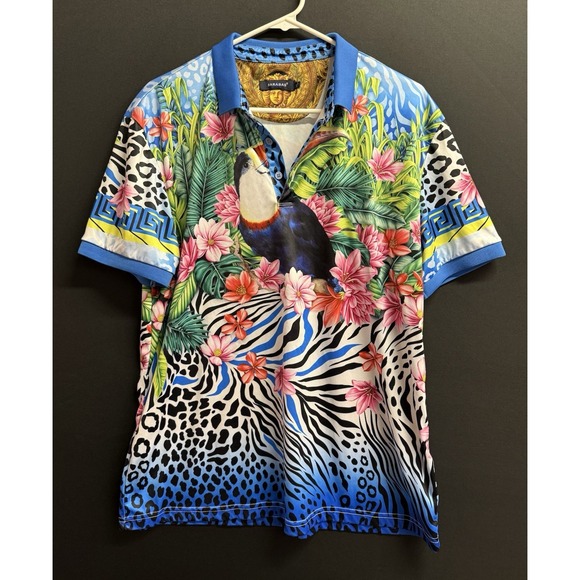 Barabas SS Performance Golf Polo - Toucan - Stretch Hawaiian Sz XL